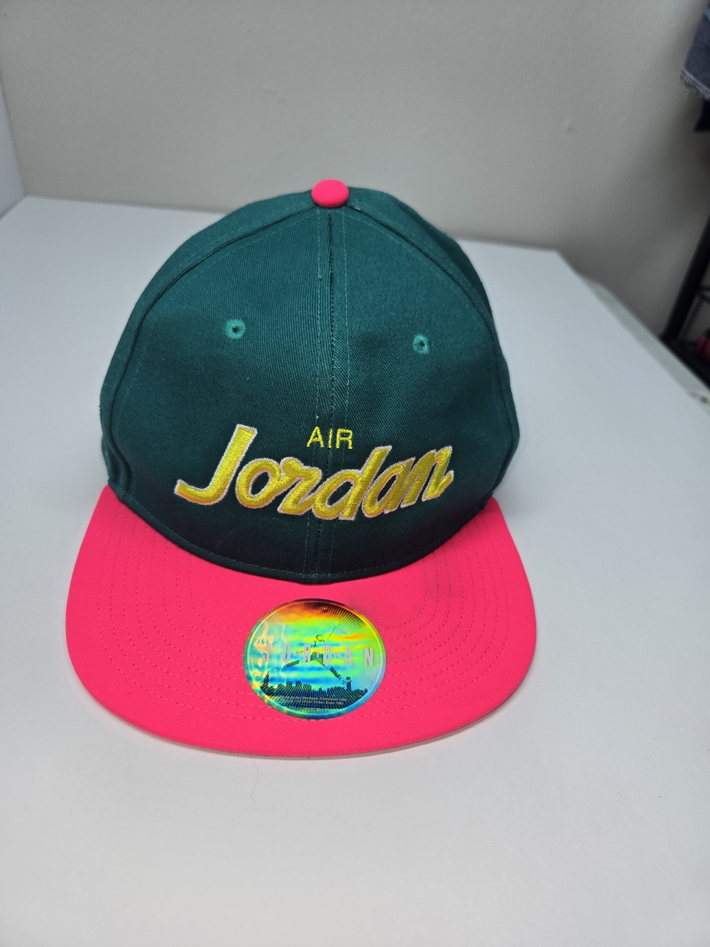 Jordan Teal and Hot Pink Snapback Hat